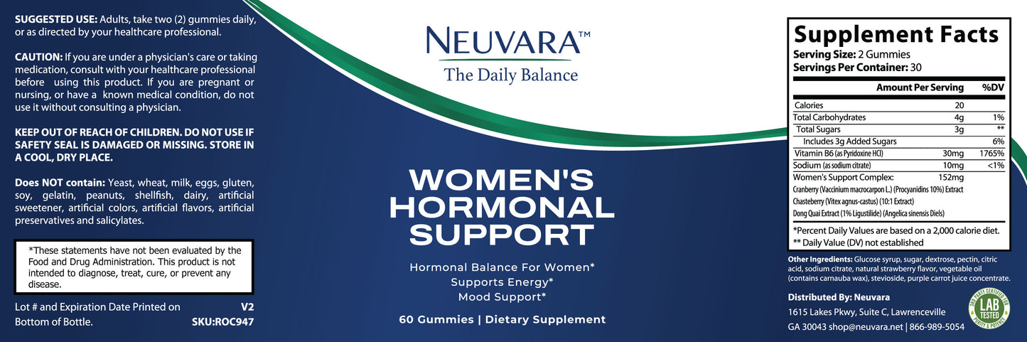neuvara the daily balance - women's botanical wellness gummies