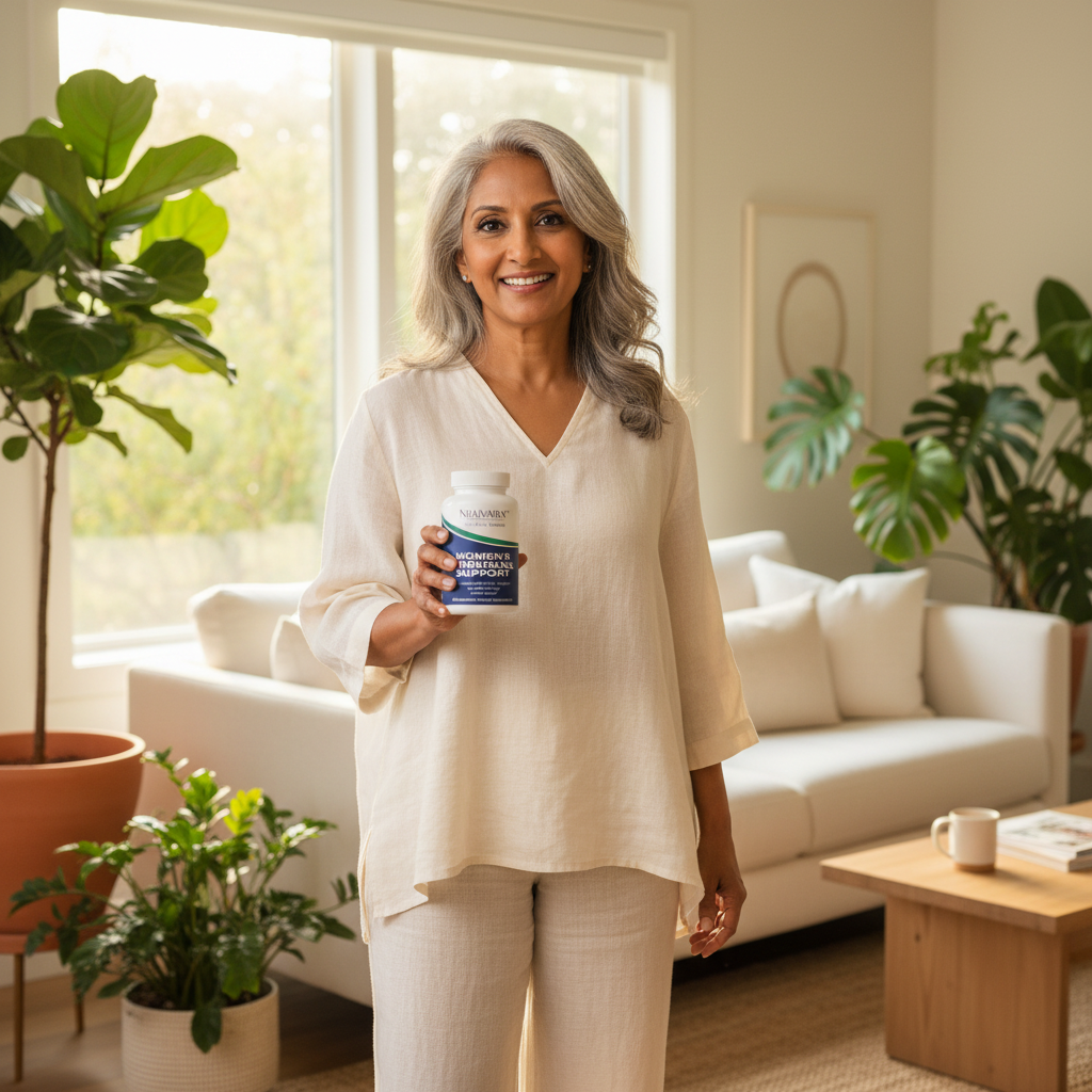the daily balance - south asian woman living room